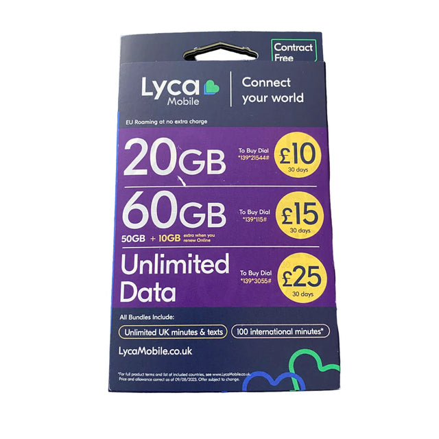 Lyca Sim Card Preloaded