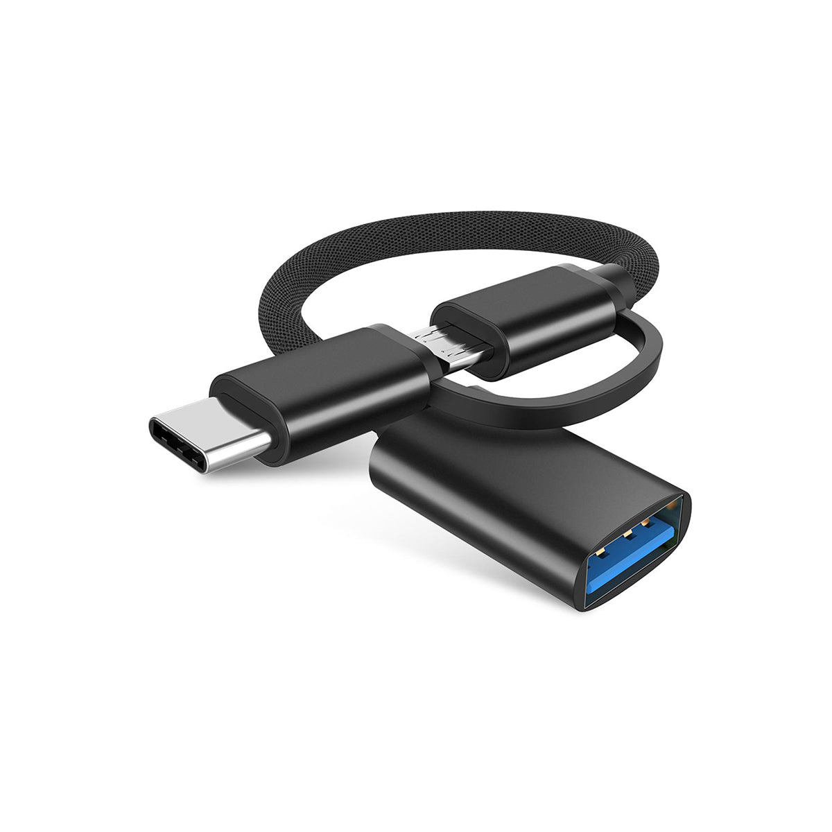 3 in 1 OTG (USB Female to Type-c, Ligtining , Micro USB)
