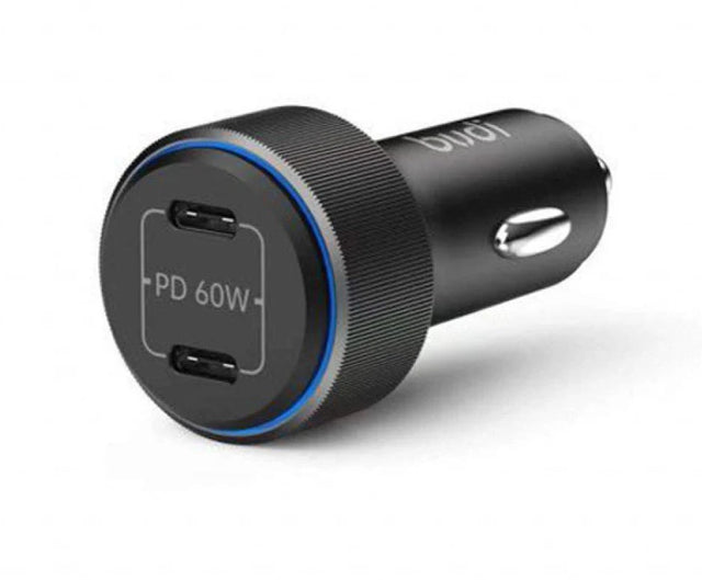 Budi Car Charger Dual Type C Port