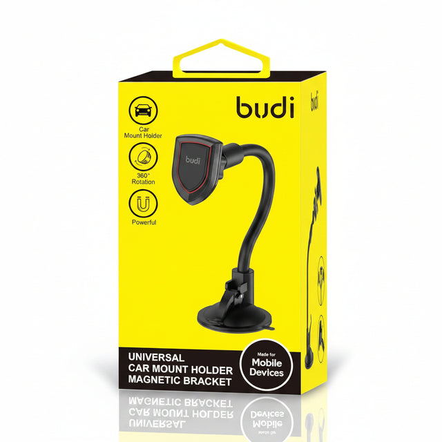 Budi Car Mount Holder (Model: CM522B) Magnetic Windsheild Flex